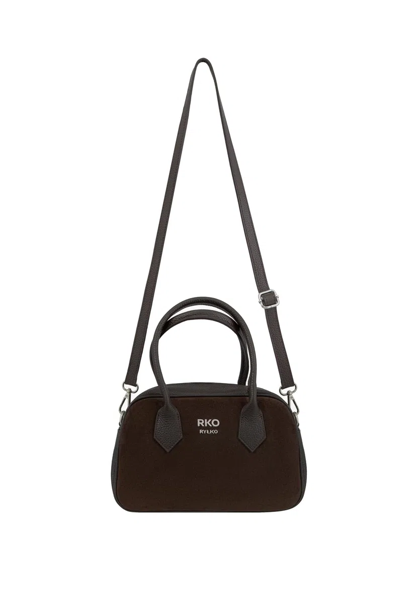 RYLKO damska torebka typu bowling Crossbody, brązowa